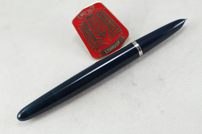 [long37仓库]第5957号派克51 1/10 16k包金四条纹套蓝黑色钢笔